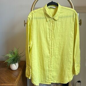 Zara Yellow Button Down Shirt